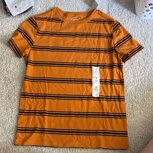 Orange and Black Striped T-Shirt